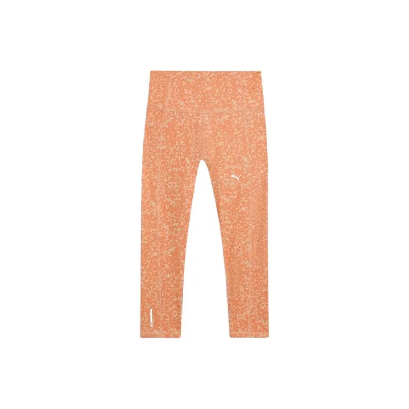 PUMA Train Favorite High-Waist 3/4 Length AOP Leggings Leggings Women's Orange-0