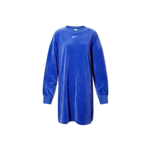 Nike Long-Sleeved Dresses Women's Blue