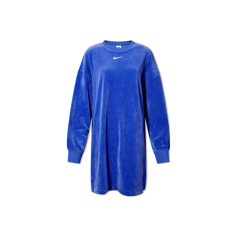 Nike Long-Sleeved Dresses Women's Blue-0