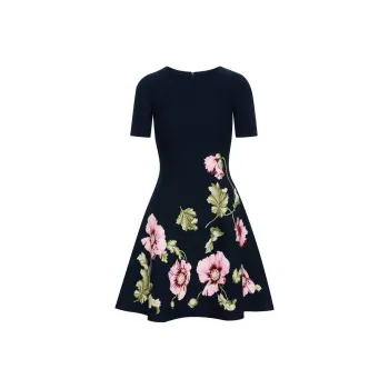 Oscar De La Renta Poppy-jacquard Mini Dress