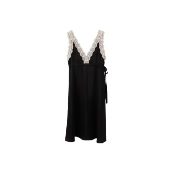 YUMOMO STAR Slip Dresses Women's Obsidian Black