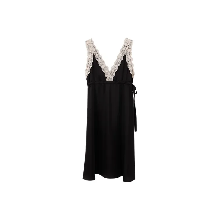 YUMOMO STAR Slip Dresses Women's Obsidian Black-0