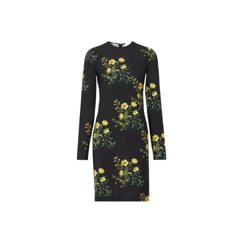 Burberry Long Sleeved Dress Women's Black-0
