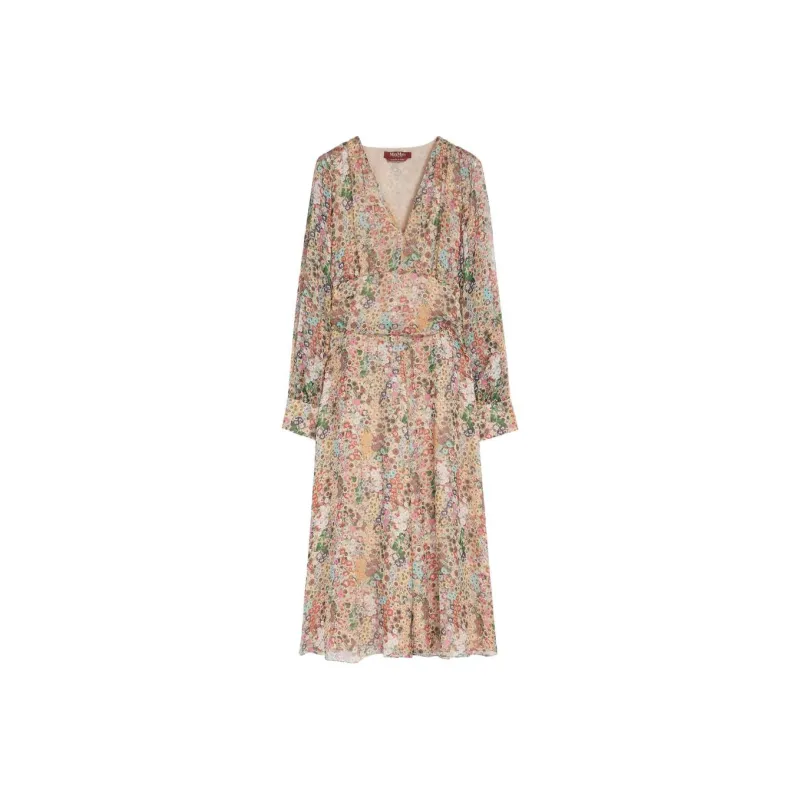 MaxMara Studio Long-Sleeved Dresses Women's Umber-0