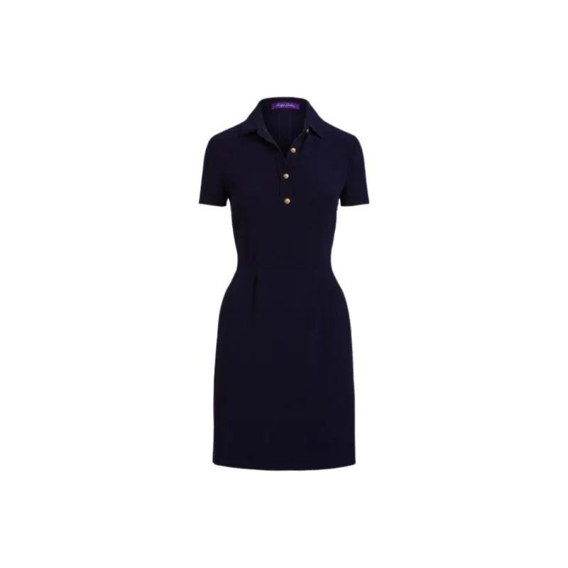 Polo Ralph Lauren Short Sleeved Dresses Women's Marine Blue-0