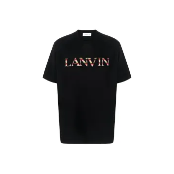 Lanvin Classic Curb Embroidered T Shirt