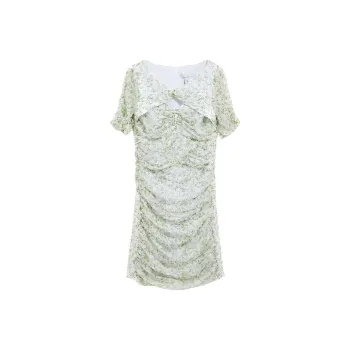 Bebe Short Sleeved Dresses Women's White/Green