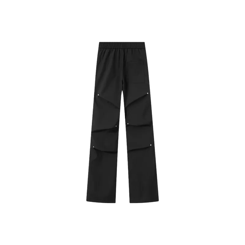 SAME FLOW Casual Pants Unisex Black-1