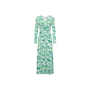 Diane Von Furstenberg SS24 Long Sleeved Dress Women's Green