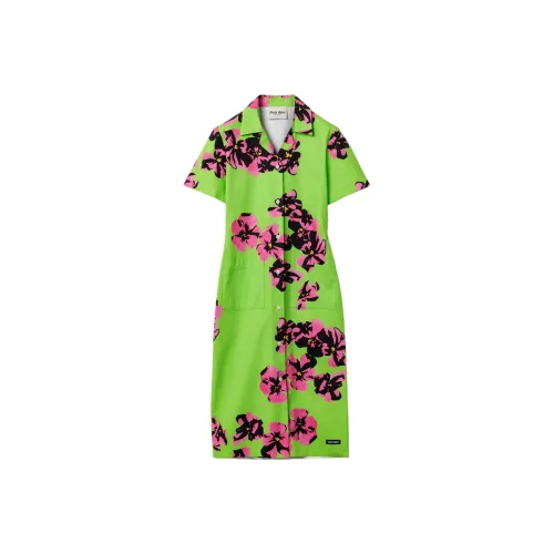 MIU MIU FW24 Short Sleeved Raffia Women's Apple Green