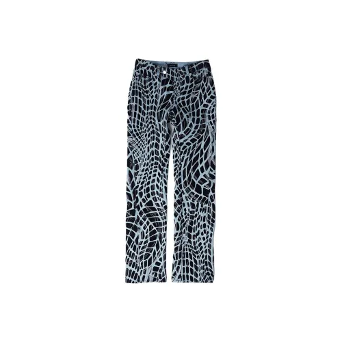 Mugler Velvet print Straight leg Jeans