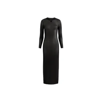 KITH Miki Mesh Midi Dress Long-Sleeved Dresses Women's Black