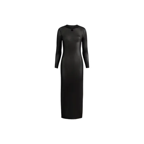 KITH Miki Mesh Midi Dress Long-Sleeved Dresses Women's Black