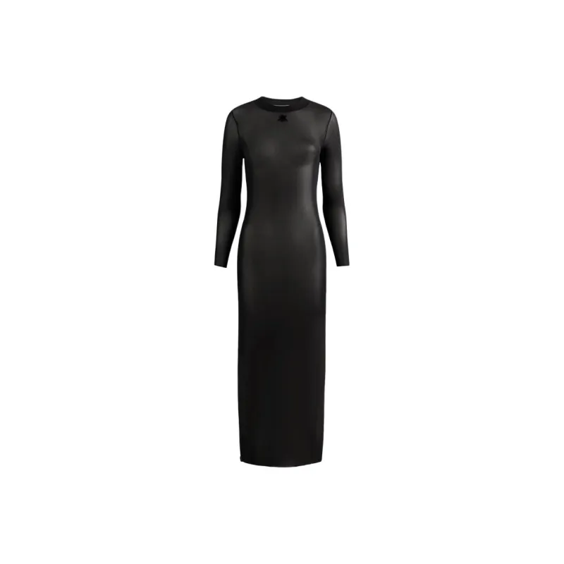 KITH Miki Mesh Midi Dress Long-Sleeved Dresses Women's Black-0