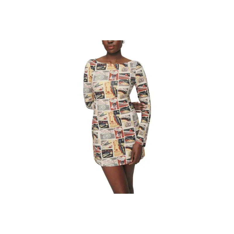 REFORMATION Jaelynn Knit Dress Long-Sleeved Dresses Women's Multicolor-0