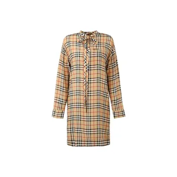 Burberry Long-Sleeved Dresses Women's Earth Yellow
