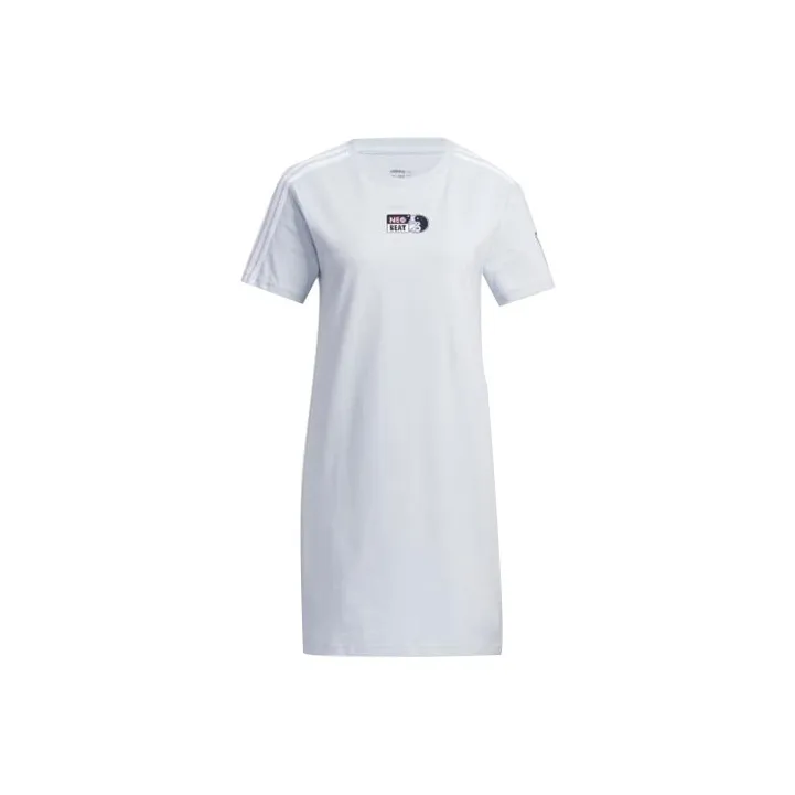 Adidas Neo Short Sleeved Dresses Women's Blue-0
