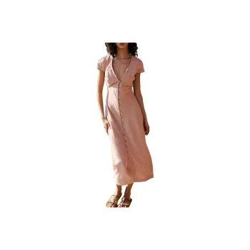 FREE PEOPLE New In Town Midi Short-Sleeved Dresses Women's Tuscany/Toscan