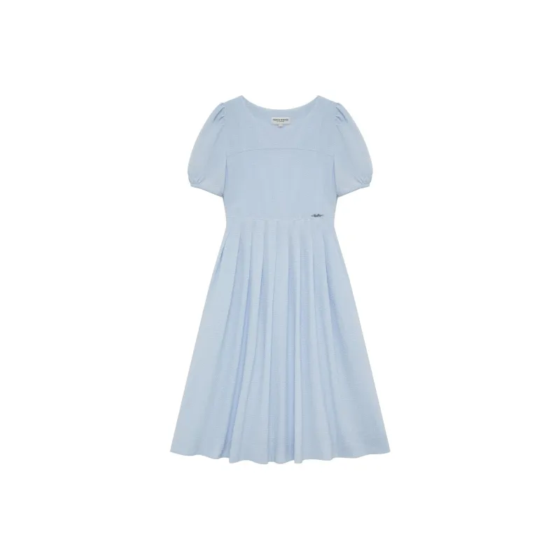 Teenie Weenie Short Sleeved Dress Women's Light Blue-0