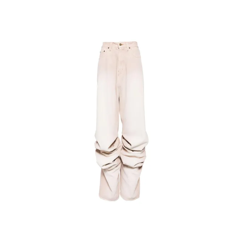 Y/Project Wrinkled Mid rise Wide leg Jeans-0