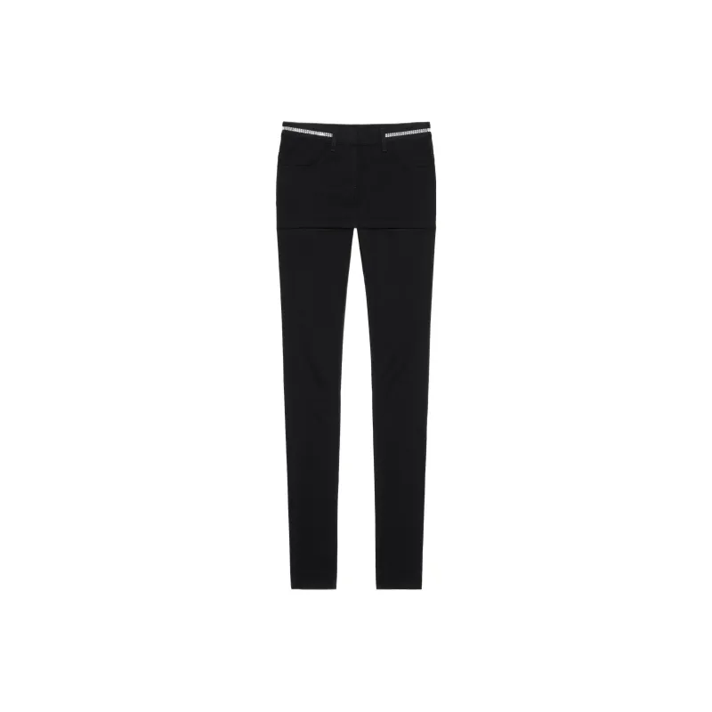 Givenchy Slim Leg Mini Skirt Effect Jeans-0
