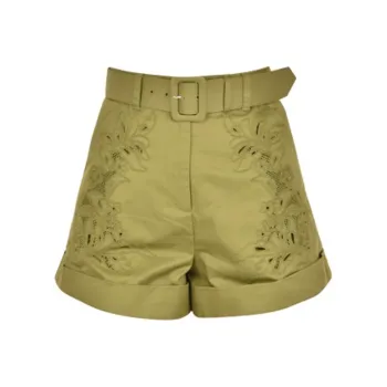 Self-portrait Casual Shorts Women's Green