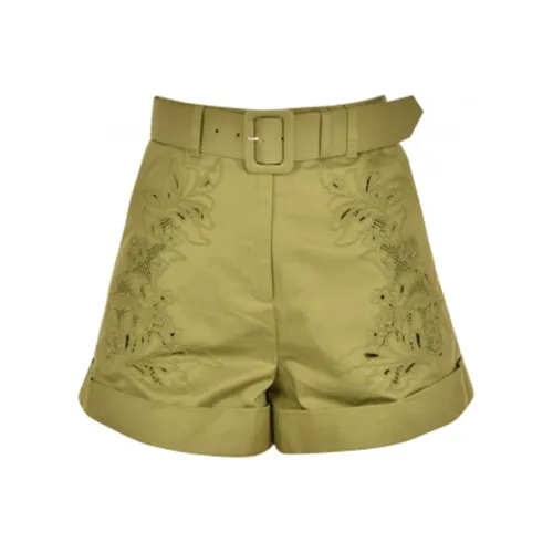 Self portrait Casual Shorts Women's Green