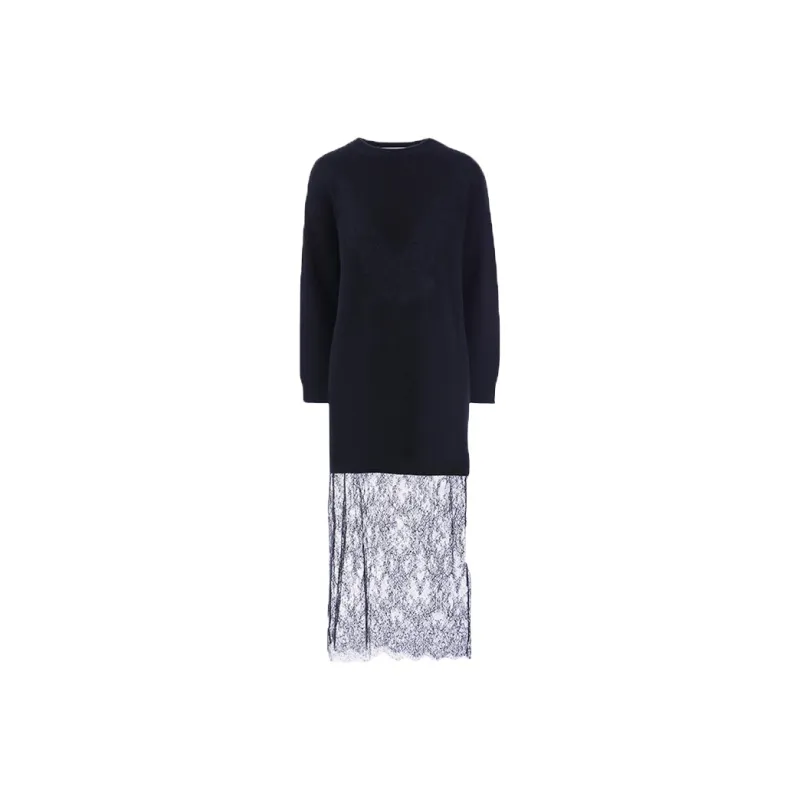Valentino Long Sleeved Dresses Women's Black-0