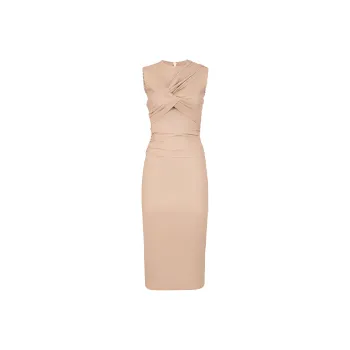 FENDI X Skims Leather Dress Ochre