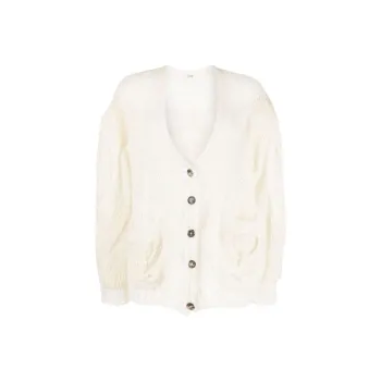 LOEWE Logo Cable Knitted Cardigan