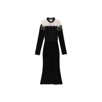 JINYE ORIENTAL Long Sleeved Dresses Women's Black