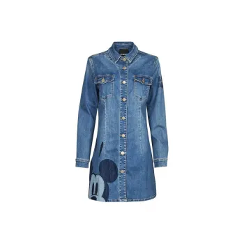 Desigual Long Sleeved Dress Women's Blue