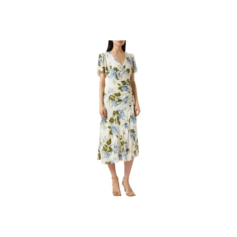 REFORMATION Breanna Dress Short-Sleeved Dresses Women's Multicolor-0