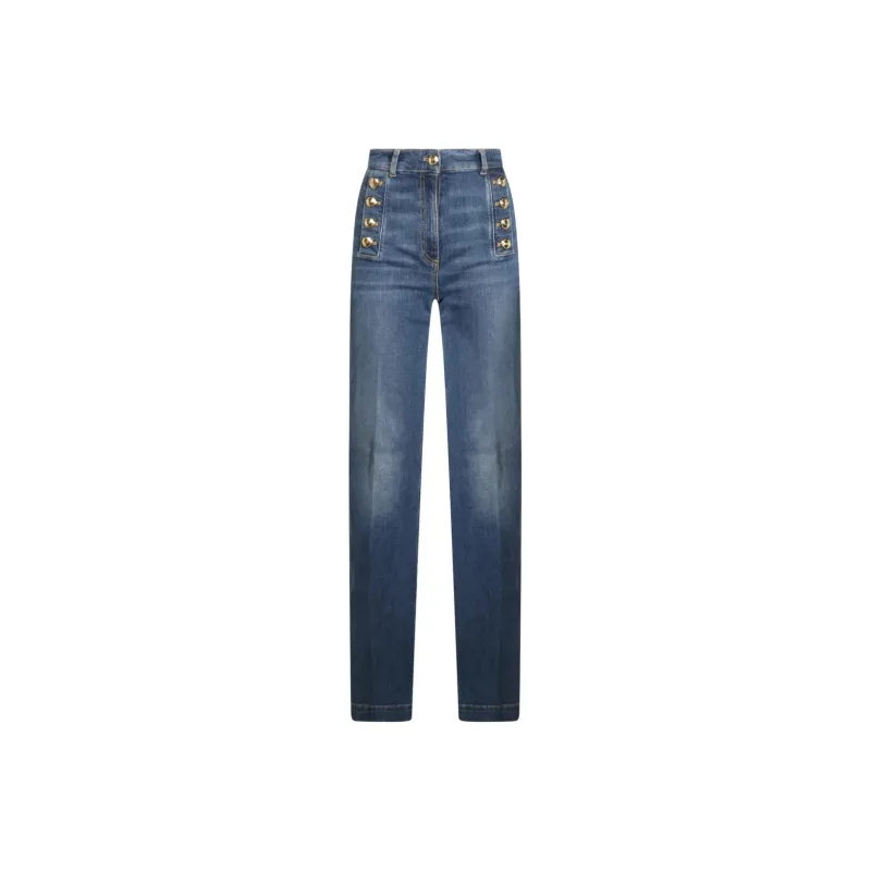 Elisabetta Franchi Bell Bottom Jeans-0