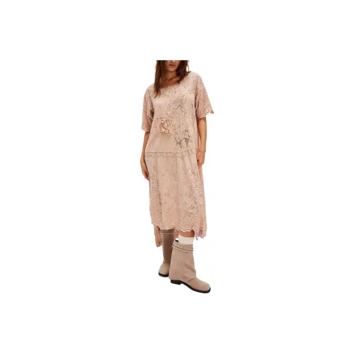 FREE PEOPLE Magnolia Pearl Eyelet Dress Short-Sleeved Dresses Women's Molly