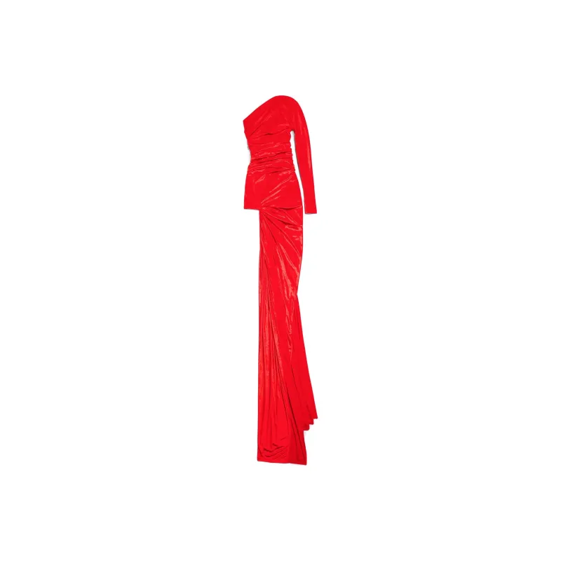 Balenciaga Asymmetric Dress 'Red'-0