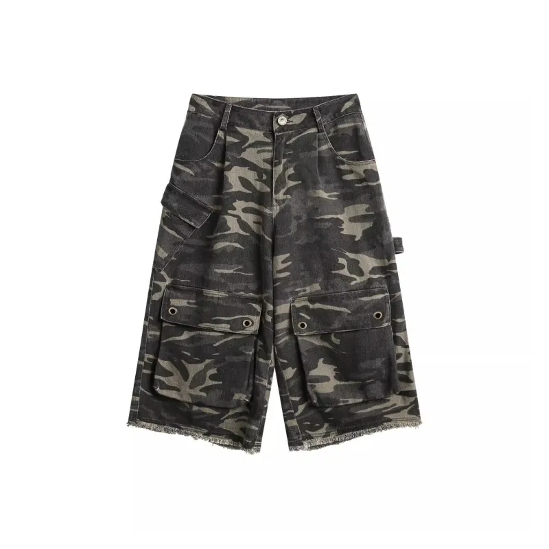 TONYBEAR Denim Shorts Unisex Camouflage-0