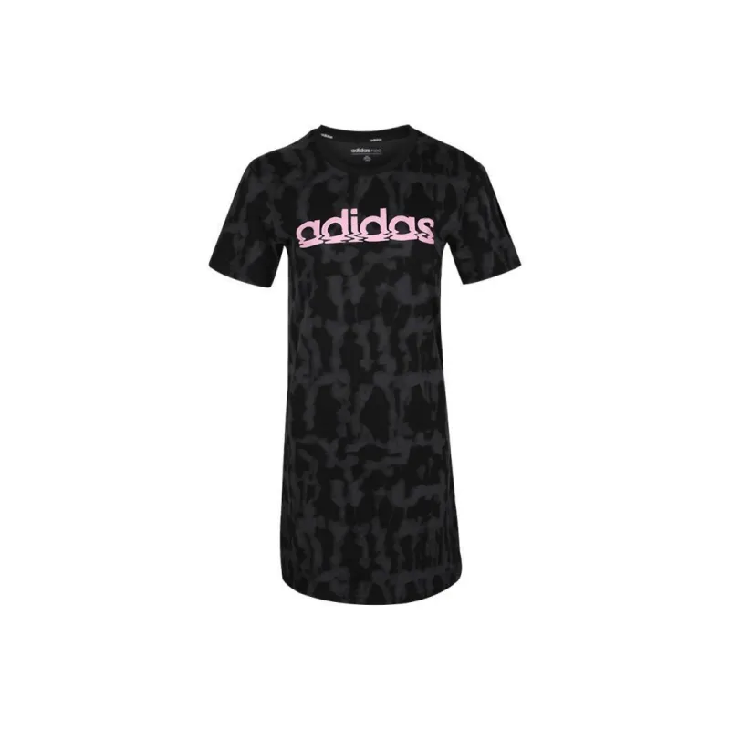 Adidas Neo Short Sleeved Dress Women's Black-0