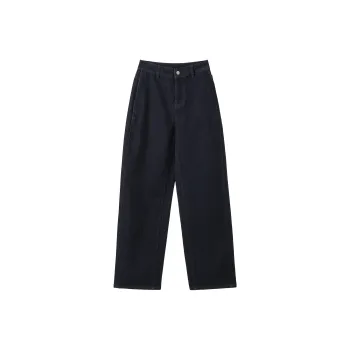 Fstudio Korean Vintage High Rise Straight Fit Casual Jeans Women's