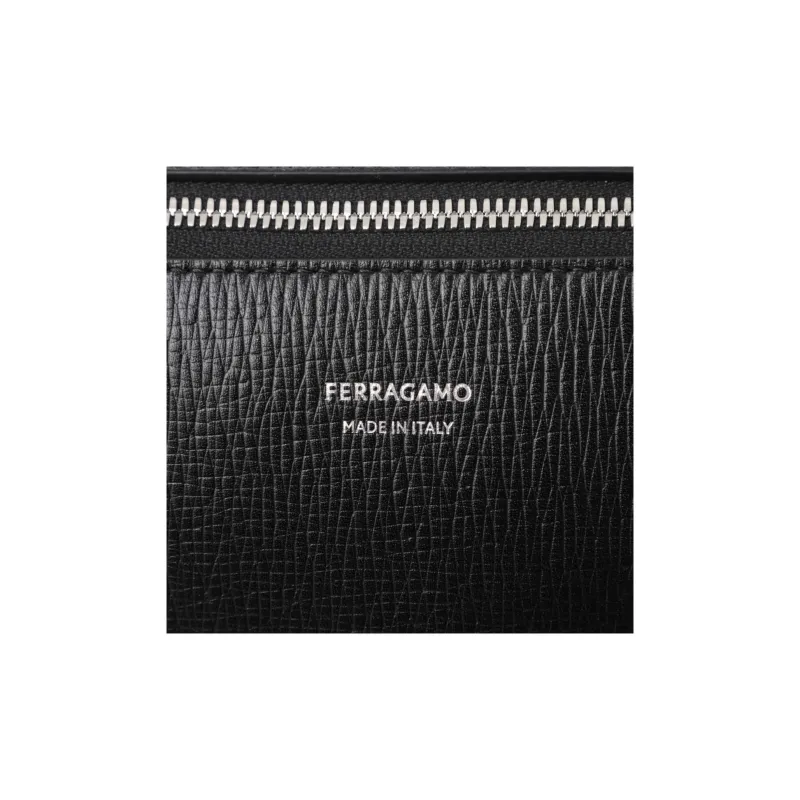 FERRAGAMO Buffalo Leather Backpack Men's Black-8