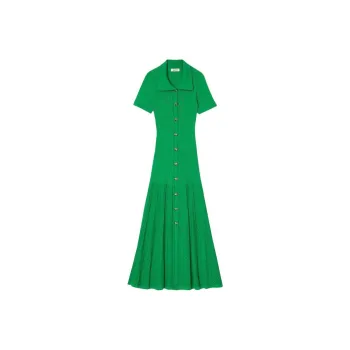 Sandro Short Sleeved Dress Women's Green