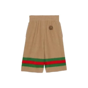 GUCCI Knee Length Striped Knit Shorts