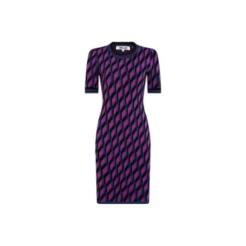 DVF Diane Von Furstenberg Zig zag Intarsia knit Dress
