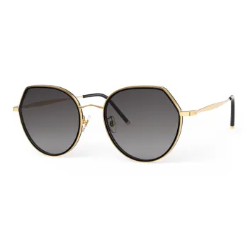 PARZIN TR/Memory Plastic Alloy Round Sunglasses Women's