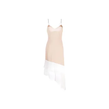 Vetements Lace panelled Asymmetric Slip Dress