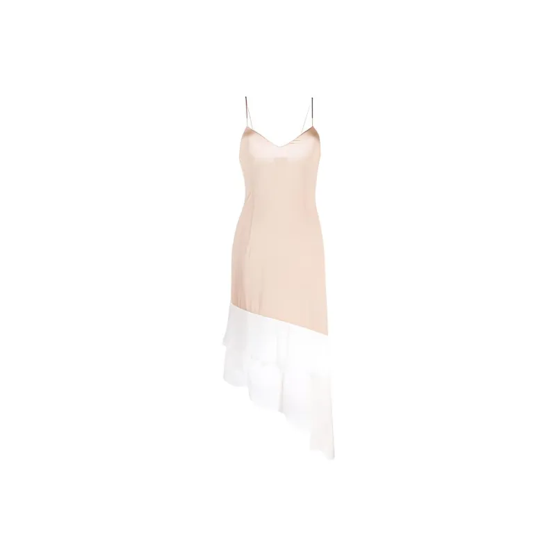 Vetements Lace panelled Asymmetric Slip Dress-0