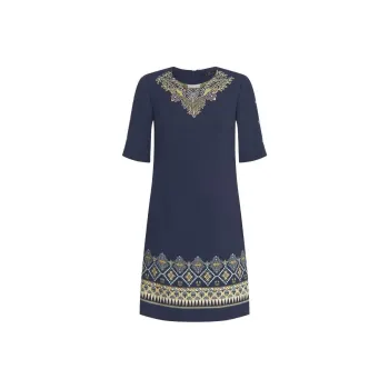 ETRO Embroidered Detail Short Sleeve Dress