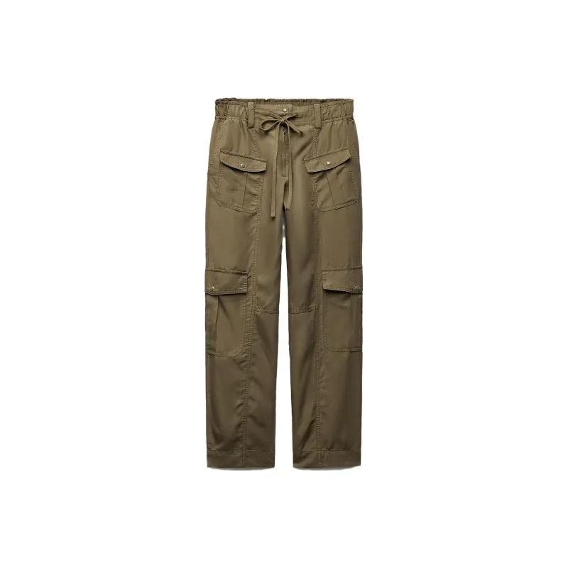 ZARA Cargo Pants Women's Brown-0