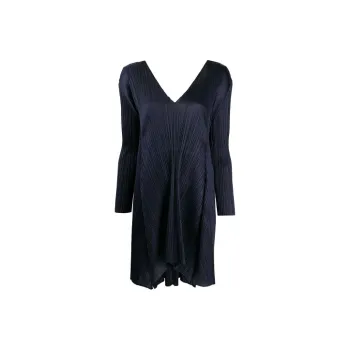PLEATS PLEASE ISSEY MIYAKE Long-Sleeved Dresses Women's Blue