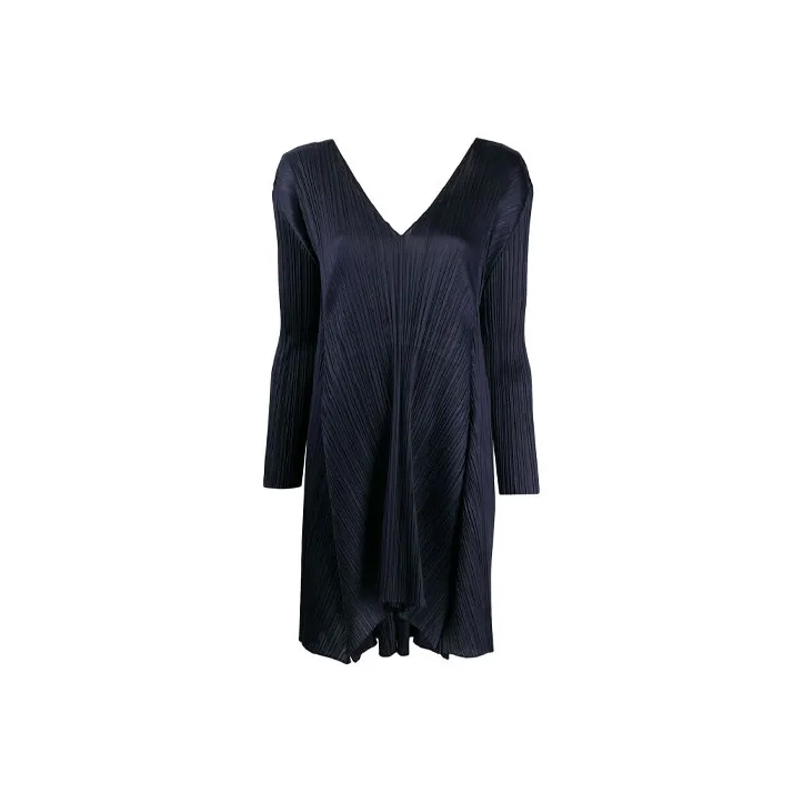 PLEATS PLEASE ISSEY MIYAKE Long-Sleeved Dresses Women's Blue-0
